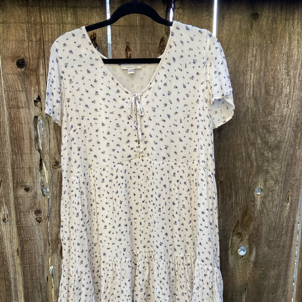 white dress with flowers